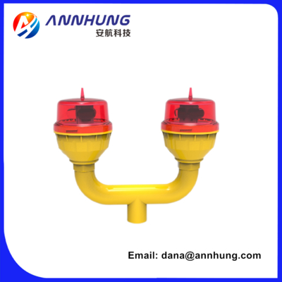 چراغ مانع هوانوردی LED AH-LI-B2 چراغ LED برای عملکرد نرم و خودکار از غروب تا طلوع