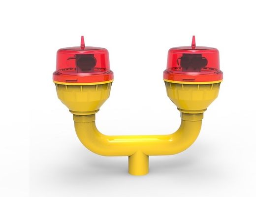 FAA LED Double Aviation Obstruction Light با 100،000 ساعت طول عمر LED و 32.5cd شدت نور قابل تنظیم ثابت / چشمک زدن