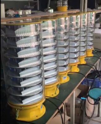 چراغ مانع هوانوردی LED با زاویه پرتو 360 درجه، ضد آب IP67 با شدت بالا و مستقیم از کارخانه با شدت 200,000cd