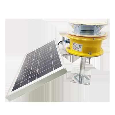 نور مانع هواپیمایی خورشیدی LED قرمز شدت متوسط با آلیاژ آلومینیوم IP66 و روشنایی ≥2000cd
