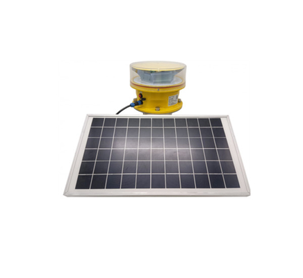 چراغ هشدار هواپیما با شدت متوسط ​​با انرژی خورشیدی CREE LED رنگ قرمز